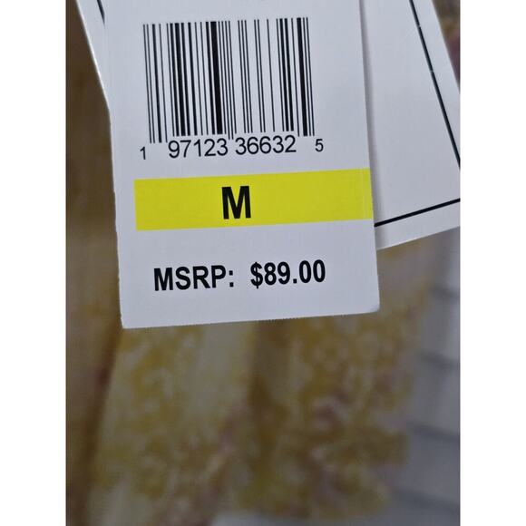 1.State Women's Blouson Sleeve Square Neck Floral Smocked Dress NWT Medium - Picture 5 of 9